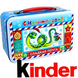 Сладкий подарок на Новый Год в картонной упаковке весом 430 грамм по цене 2136 руб в Каргополе