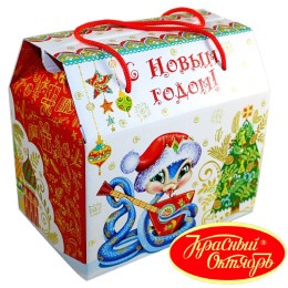 Детский новогодний подарок в картонной упаковке весом 950 грамм по цене 1108 руб в Каргополе